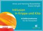 "Inklusion in Krippe und Kita", 40 Reflexionskarten, Autoren: Anne und Henning Rosenkötter, Kristin Wright; blaues Design, gelber Text.