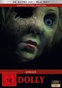 4K ULTRA HD + BLU-RAY, LIMITED 2-DISC-EDITION, UNCUT, FSK ab 18, DOLLY. Ein unheimliches Puppengesicht mit gebrochenem Auge.