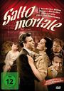 "Salto Mortale", Namen der Schauspieler darüber, ein Paar eng umarmt, ein Kind mit Löwe im Hintergrund. FSK 12.