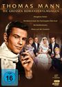 Oben steht "Thomas Mann: Die großen Romanverfilmungen". Ein Mann hält eine Zigarette, daneben elegant gekleidete Personen.