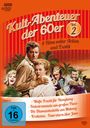 „Kult-Abenteuer der 60er Vol. 2“ mit vier Filmen und FSK 16. Abgebildet sind Personen vor Palmen.