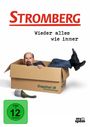 „STROMBERG: Wieder alles wie immer.“ Ein Mann in einem Karton, daneben ein umgefallener Kaktus; FSK ab 12.