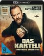 "4K Ultra HD", "Das Kartell", "Brothers Under Fire". Mann mit Waffe, Hubschrauber im Hintergrund. FSK 16 beantragt.