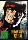 „Kirk Douglas“, „Wege zum Ruhm“, FSK 12-Symbol. Illustration eines Gesichts mit Soldatenszene im Hintergrund.