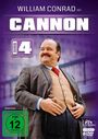 „WILLIAM CONRAD IST CANNON“, „STAFFEL 4“. Ein Mann lächelt, trägt einen Anzug. Unten links: „FSK ab 12 freigegeben“.