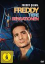 "Freddy Quinn in Freddy Tiere Sensationen". Gesicht eines Mannes im Vordergrund, Artistin in Zirkusumgebung. FSK 6.