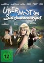 Titel: "Übermut im Salzkammergut". Namen mehrerer Personen. Bild: Fröhliche Darsteller in Vintage-Kleidung. Grün-gezeichnetes FSK-Logo ab 12.