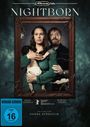 Texte: "Nightborn", "Seidi Haarla", "Rupert Grint", "Ein Film von Hanna Bergholm".  
Ein Paar mit Baby in einem rustikalen Rahmen.
