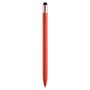 Text "CEDON" auf einem orangefarbenen Stift, dessen Spitze silbern ist und ein Gummi-Ende aufweist.