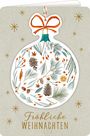 : Weihnachtskarte mit Kuvert - Merry Christmas (Socken), Div.