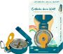 "Entdecke deine Welt! Kompass zur Erstkommunion" steht auf einer Verpackung. Ein grüner Kompass mit orangefarbenen Details.