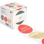 Text auf Box: "Paper Poetry, Sticker auf Rolle, 100 Stück". Aufkleber: "Fröhliche Weihnachten". Box zeigt bunte runde Aufkleber.
