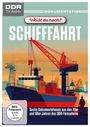 "DDR TV-Archiv", "DOKUMENTATION", "Weißt du noch? SCHIFFFAHRT". Illustration eines Hafens mit Kränen und einem Schiff.