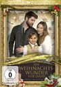 „Ein Weihnachtswunder für Daisy“, ein Paar und ein Kind im festlichen Rahmen mit goldenen Akzenten und weihnachtlichen Motiven.