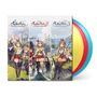 Atelier Ryza Titel auf Plattencover; Gelbe, blaue, rote Vinyls; Animefiguren in Abenteuerposen.