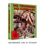 Text: "Der Todesschrei der Kannibalen", "FSK ab 18", "Ablösbarer 'FSK 18' Sticker". Filmcover mit Szenen im Dschungel.