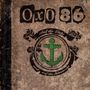 "OxO 86" oben, "Auf die Liebe und auf die Sehnsucht" um einen grünen Anker in einem abgenutzten Design.