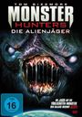 "Tom Sizemore. Monster Hunters - Die Alienjäger. Die Jagd auf die tödlichsten Monster der Galaxie beginnt jetzt. FSK 16." Ein furchterregendes Monster mit großen Zähnen.
