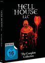 Texte: "HELL HOUSE LLC", "The Complete Collection", "FSK ab 16 freigegeben", "Vorab-Cover". Rotes Clownbild, düsterer Stil.