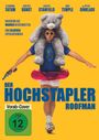 Ein Mann mit Sonnenbrille, Teddy auf den Schultern, Pistole. Texte: „Der Hochstapler Roofman“, FSK 12.
