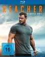 "REACHER STAFFEL DREI" in großen Buchstaben. Ein muskulöser Mann in grauem Shirt steht vor einem bewölkten Himmel. FSK 16 Logo.