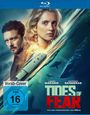 "Vorab-Cover", "FSK ab 16 freigegeben", "Laura Marano", "Antonio Banderas", "Tides of Fear", dramatische Meeres- und Boots-Szene.