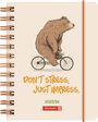 : BRUNNEN Schülerkalender (2025/2026) "Bear", 1 Seite = 1 Tag, A6, 352 Seiten, PP-Umschlag, mehrfarbig, Buch