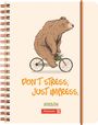 : BRUNNEN Schülerkalender (2025/2026) "Bear", 2 Seiten = 1 Woche, A6, 208 Seiten, PP-Umschlag, mehrfarbig, Buch