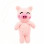 Anhänger Filz-Schwein 3D, Rosa, 7 x 3,9 x 3cm, Div.