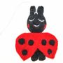 Anhänger Filz-Marienkäfer 3D, Rot, 7,5 x 5,8 x 2,4cm, Div.