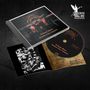 Ein CD-Cover zeigt den Titel "A Black Moon Broods Over Lemuria". Daneben ein offenes Booklet und die CD mit dem gleichen Text.