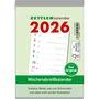 : Wochenabreißkalender 2025 - 10,5x14,6 cm - 1 Woche auf 1 Seite - mit Sudokus, Rezepten, Rätseln uvm. auf den Rückseiten - Bürokalender 325-0000, KAL