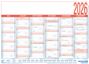 : Arbeitstagekalender 2026 - A4 (29 x 21 cm) - 6 Monate auf 1 Seite - Tafelkalender - auf Pappe kaschiert - Jahresplaner - 908-1315, KAL