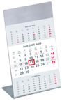 : 3-Monatskalender 2026 10,5x14,5cm mit Edelstahlaufsteller und Magnestreifen - Datumsweiser - 980-6100-1, KAL