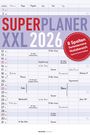 : Superplaner XXL 2026 8 Spalten - Timer 33x49,5 cm - Offset-Papier - mit Ferienterminen - Wand-Planer - Alpha Edition, KAL