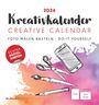 : Kreativ-Kalender weiß 2026 - 16x17 cm - Foto, Malen, Basteln - datiert - Kreativkalender - Foto-Kalender - Alpha Edition, KAL