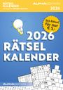 : Rätselkalender 2026 Tagesabreißkalender - 11,8x15,9 - Rätselkalender - Knobelkalender - Tischkalender, KAL