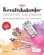 : Kreativ-Kalender Tischaufsteller hoch weiß 2026 - 16 x 20 - Foto, Malen, Basteln A4 - datiert - Kreativkalender - Foto-Kalender - Alpha Edition, KAL