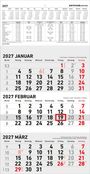 3-Monatskalender klein 2027, KAL