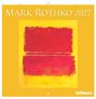 Oben steht "Mark Rothko 2027", unten "teNeues". Abstraktes Gemälde mit roten und gelben Rechtecken.