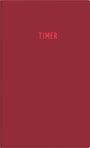 Auf rotem Hintergrund steht in der Mitte das Wort "TIMER" in roten Buchstaben.