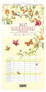 "2027 Naturzauber Familienplaner, Janneke Brinkman, DUMONT." Illustration: Vogel, Schmetterlinge, Granatäpfel an Zweigen.