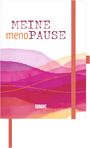 „MEINE menoPAUSE“, darunter „DUMONT“. Illustration mit rosa und orangefarbenem Bergmotiv und zwei Bändern.