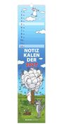 "NOTIZ KALEN DER 2027." Illustration: Schaf im Baum, Wolf im Vordergrund, blauer Himmel und Wolken.