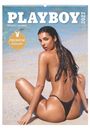 "PLAYBOY 2024", "DEUTSCHLAND", "PREMIUM Kalender". Eine Frau am Strand in einem schwarzen Bikinihöschen, dem Betrachter abgewandt.