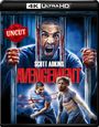 Text: "UNCUT", "SCOTT ADKINS", "AVENGEMENT". Illustration: Ein wütender Mann hinter Gitterstäben und ein Kampf darunter.