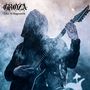 „Groza - Live At Ragnarök“. Eine Person in schwarzer Kapuze spielt E-Gitarre in nebliger Umgebung.