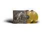 Text: "FRONT", "BACK", "Crucifixion Depiction". Zwei goldene Schallplatten mit kunstvoll gestaltetem Cover, Wolf-Motiv.
