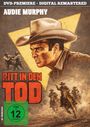 "DVD-PREMIERE · DIGITAL REMASTERED" oben. "AUDIE MURPHY" groß. "RITT IN DEN TOD" zentral. Illustration: Cowboy, Reiter. FSK 12.