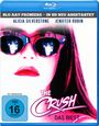 Text: "Blu-ray-Premiere · In HD neu abgetastet", "Alicia Silverstone", "Jeniffer Rubin", "The Crush", "Das Biest". Eine stilisierte weibliche Figur mit Sonnenbrille.